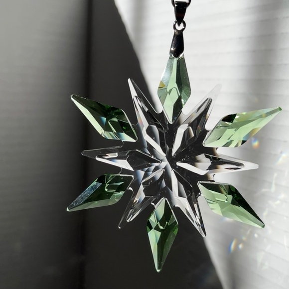 Crystal Snowflake Sun Catcher Christmas Tree Decor Czech Bohemia Crystal Gift - Picture 9 of 11